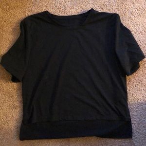 Black Alphalete Crop